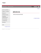 Sony Bravia XBR-55HX929 Manual