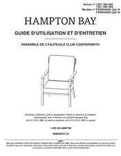 HAMPTON BAY COOPERSMITH FZS80406A-2pk-R Use And Care Manual
