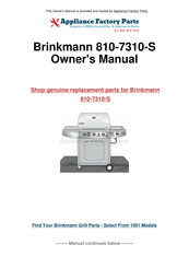 Brinkmann Charmglow 7310 Owner's Manual