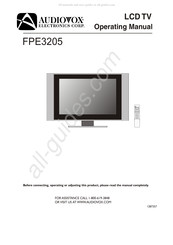 Audiovox Electronics FPE3205 Operating Manual