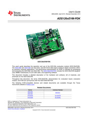 Texas Instruments ADS126xEVM-PDK User Manual