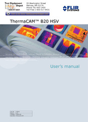 FLIR ThermaCAM B20 HSV User Manual