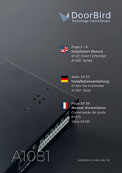 DoorBird A1081 Series Installation Manual
