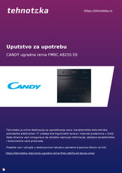 Candy Hornos Moderna Black FMBC A825S E0 User Instructions