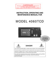 Teledyne Analytical Instruments 4060TCD Instruction, Operating And Maintenance Manual