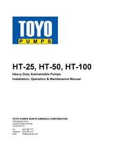 Toyo HT-100 Installation, Operation & Maintenance Manual