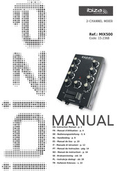 Ibiza sound MIX500 Instruction Manual