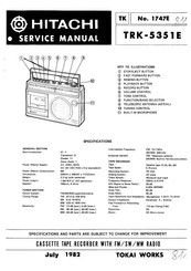Hitachi TRK-5351E Service Manual