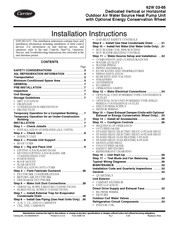 Carrier 62W 20 Installation Instructions Manual