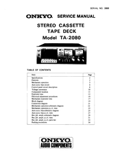 Onkyo SERVICE MANUAL Service Manual