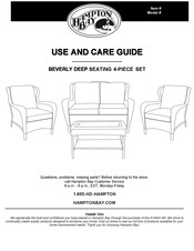HAMPTON BAY BEVERLY DEEP SEATING 4-PIECE SET Use And Care Manual