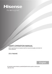 Hisense CFU17N6AWE User's Operation Manual