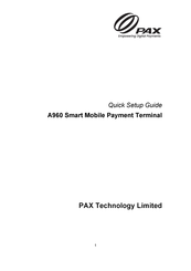 PAX A960 Quick Setup Manual