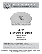 Koala Kare KB208 Assembly, Installation And Operation Instructions