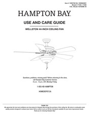 HAMPTON BAY 1000756138 Use And Care Manual