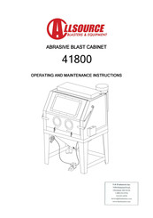 Allsource 41800 Operating And Maintenance Instructions Manual