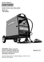 Craftsman 196.205080 Owner's Manual