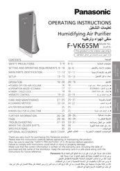 Panasonic F-VK655M Operating Instructions Manual
