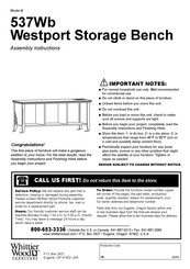 Whittier Wood Furniture 537Wb Assembly Instructions Manual