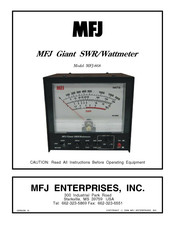 Mfj MFJ-868 Manual