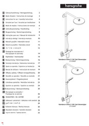 Hans Grohe Raindance Select S 240 2jet Showerpipe 27129 Series Instructions For Use/Assembly Instructions