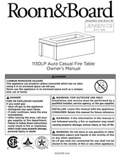 Jensen Room&Board Aura Casual 1130LP Owner's Manual