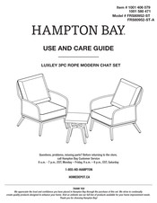 HAMPTON BAY LUXLEY FRS80952-ST-A Use And Care Manual