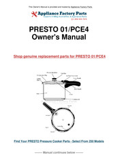 Presto 01/PCE4 Operating Instructions And Recipes