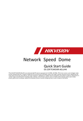 HIKVISION DS-2DF7C445IXR-AELUHK Quick Start Manual