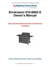 Charmglow 810-8905-S Assembly And Operating Instructions Manual