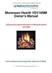 Monessen Hearth DUZY VDY24/18D2 Installation And Operating Instructions Manual