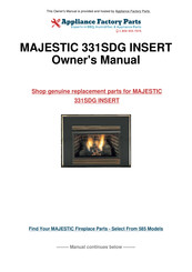 Majestic 331SDG Installation And Operating Instructions Manual