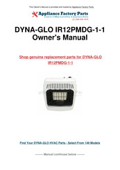 Dyna-Glo IR12PMDG-1-1 Manual