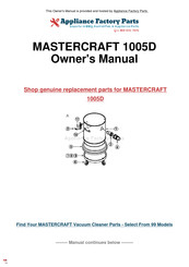 MasterCraft 1005D Safety, Operation & Maintenance Manual/Parts List