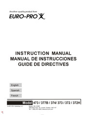 Euro-Pro 374 Instruction Manual