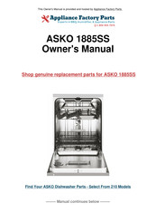 Asko 1885SS Use And Care Manual