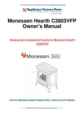 Monessen Hearth C2803VFP Installation And Operating Instructions Manual