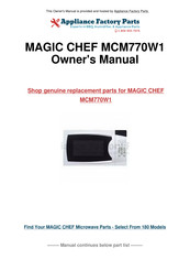 Magic Chef MCM770B1 Instruction Manual