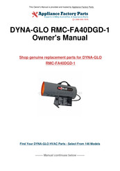 Dyna-Glo DELUX RMC-FA40DGD-1 User's Manual And Operating Instructions
