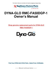 Dyna-Glo PRO RMC-FA50DGP-1 User's Manual And Operating Instructions