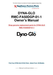 Dyna-Glo PRO RMC-FA50DGP-01-1 User's Manual And Operating Instructions