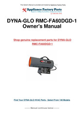 Dyna-Glo DELUX RMC-FA60DGD-1 User's Manual And Operating Instructions