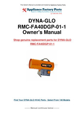 Dyna-Glo Pro RMC-FA40DGP-01-1 User's Manual And Operating Instructions