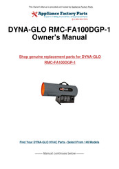 Dyna-Glo PRO RMC-FA100DGP-1 User's Manual And Operating Instructions
