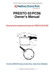Presto 02/PCS6 Operating Instructions And Recipes