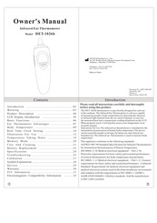 JOYTECH DET-1026b Owner's Manual