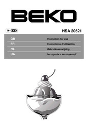 Beko HSA20521 Instructions For Use Manual