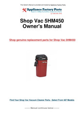 Shop-Vac 5HM450 User Manual