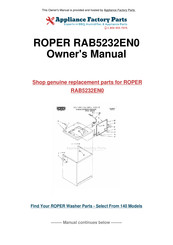 Roper RAB5232EN0 Use And Care Manual