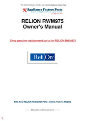 Robitussin RWM975 Owner's Manual